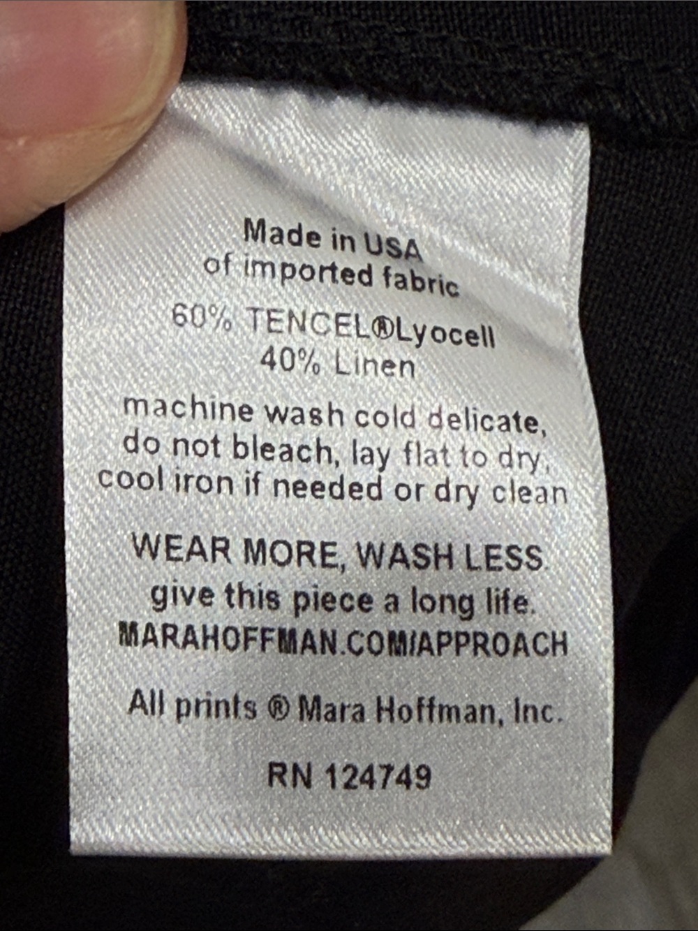 Mara Hoffman black linen Tencel Tulay skirt pockets size 14 - Picture 5 of 7